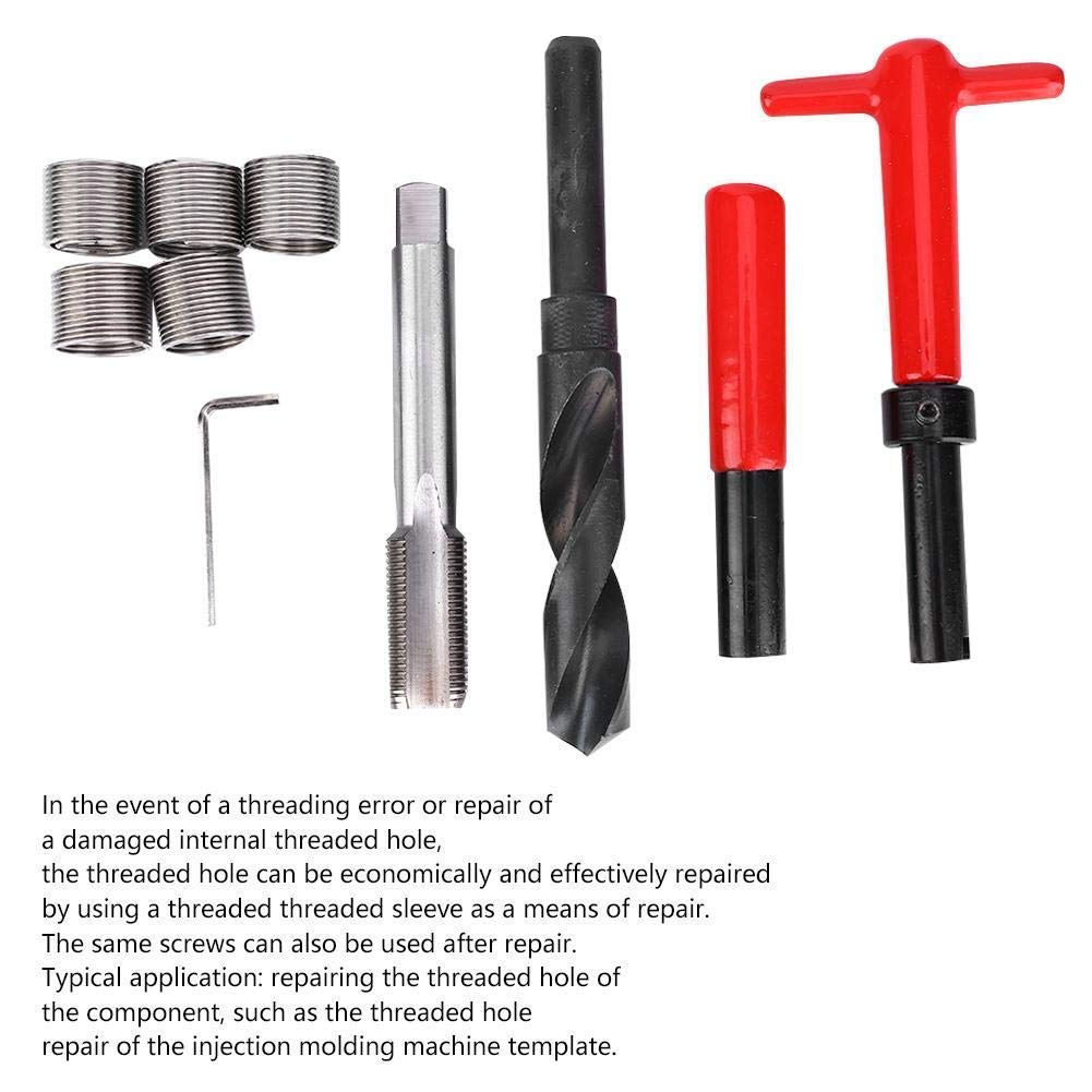 Thread Repair Kit, Metric M18x1.5mm Stainless Steel Insert Kit, Pack of 2 Q82317