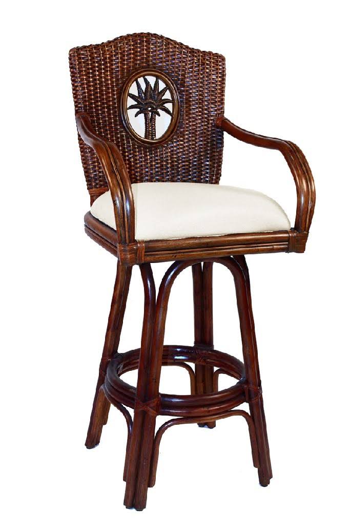Indoor Swivel Rattan Counterstool G9877
