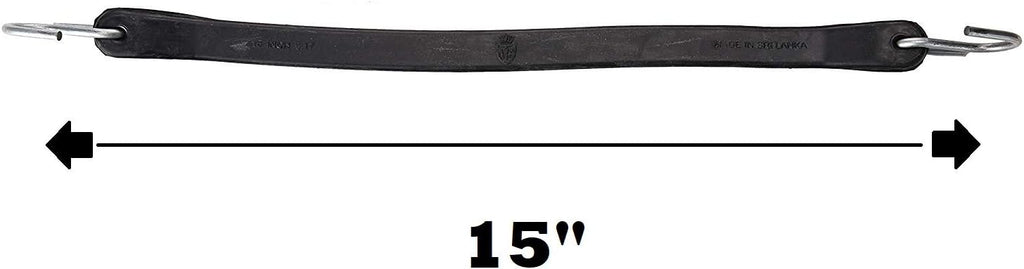 Rubber Tarp Straps 15" Pack of 25 Heavy-Duty Natural Rubber Bungee Cords with Hooks S571174