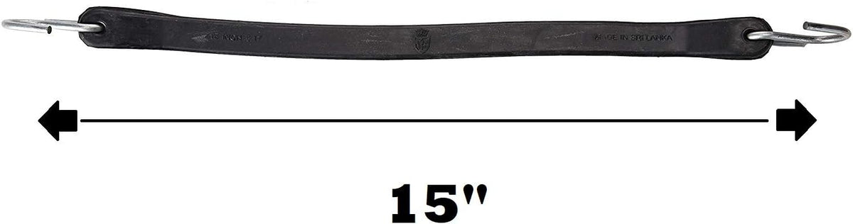 Rubber Tarp Straps 15" Pack of 25 Heavy-Duty Natural Rubber Bungee Cords with Hooks S571174