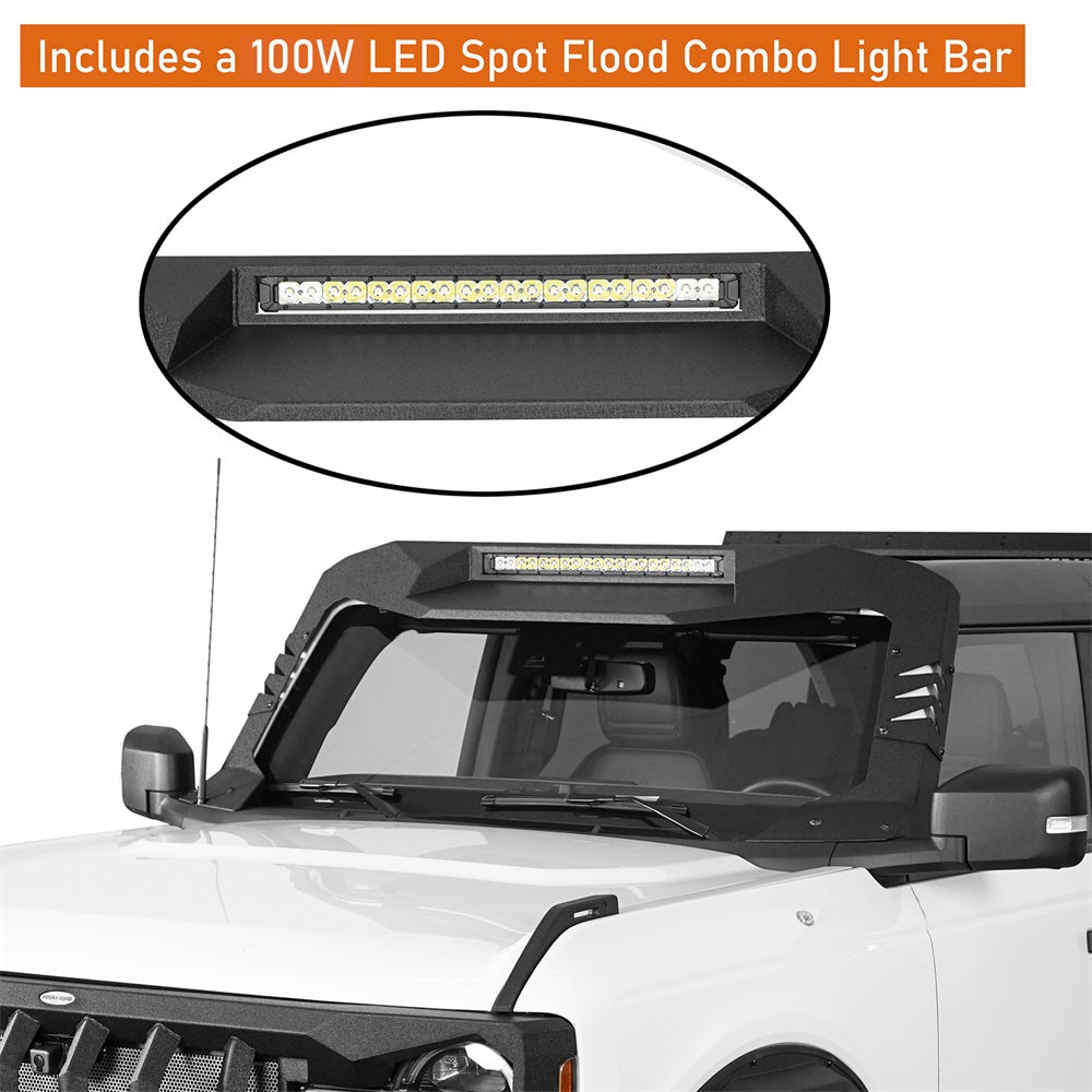Black Windshield Visor Frame Cover H9541