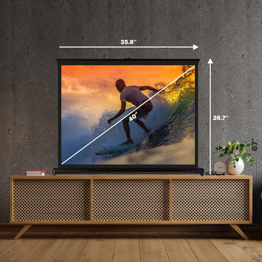 40 Inch Portable Projector Screen with Stand F9222