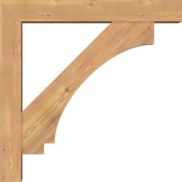 5 1/2x22W x 30x22D x 30x22H Western Red Cedar Bracket with Offset Brace V6753