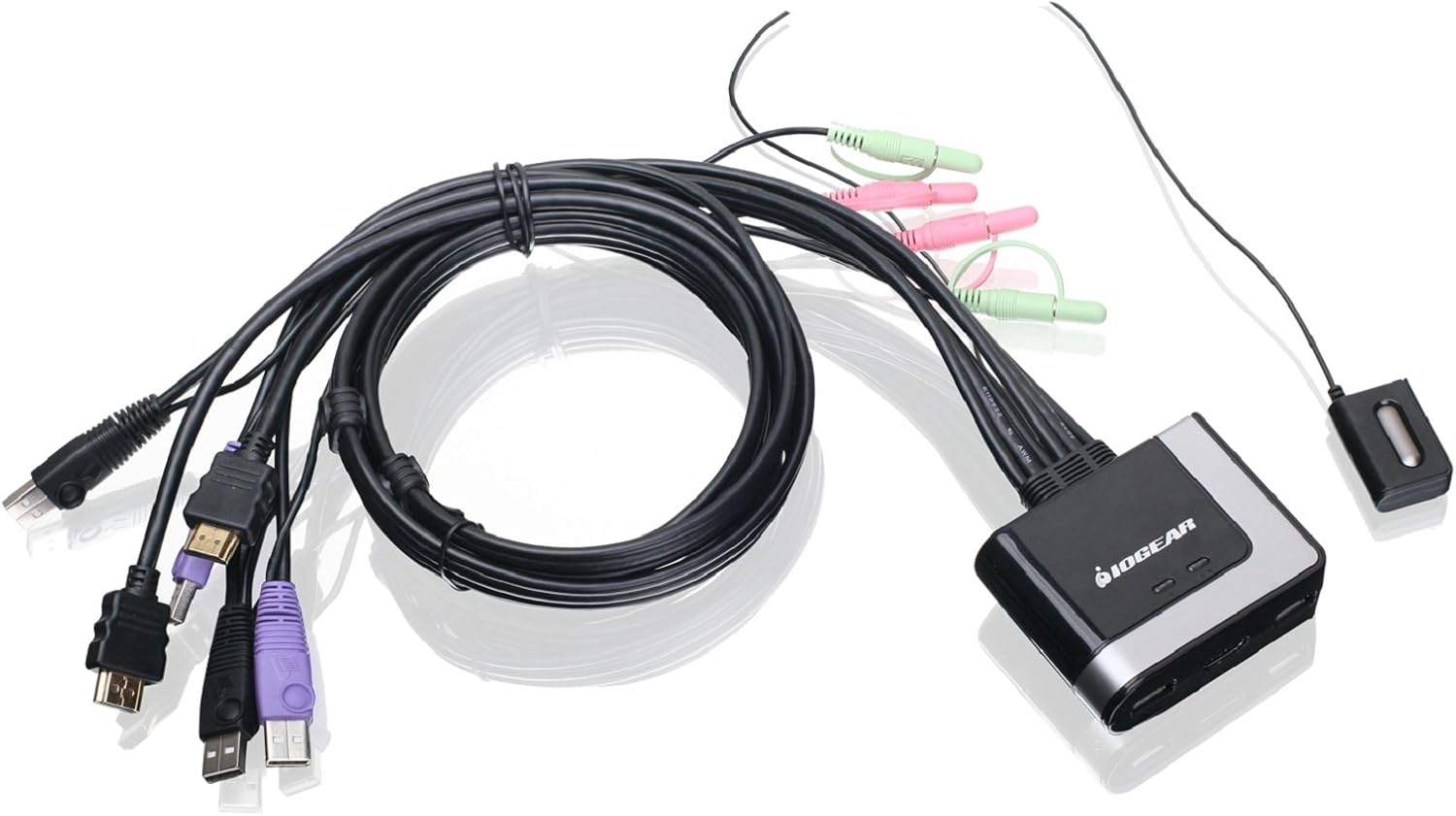 2-Port HDMI KVM Switch with Cables and Audio, Black F68764