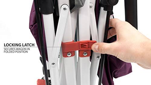 Magenta Push-Pull Folding Wagon with Canopy P930906