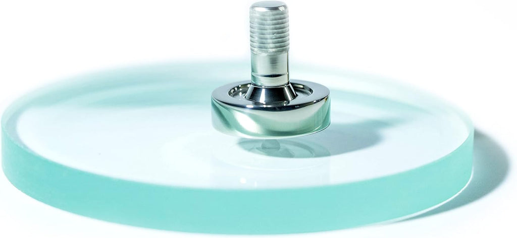 Metal Spinning Top Starter Set with Stainless Steel Top and 3.93" Double Concave Fused Silica Glass Lens, Pack of 2 U29083
