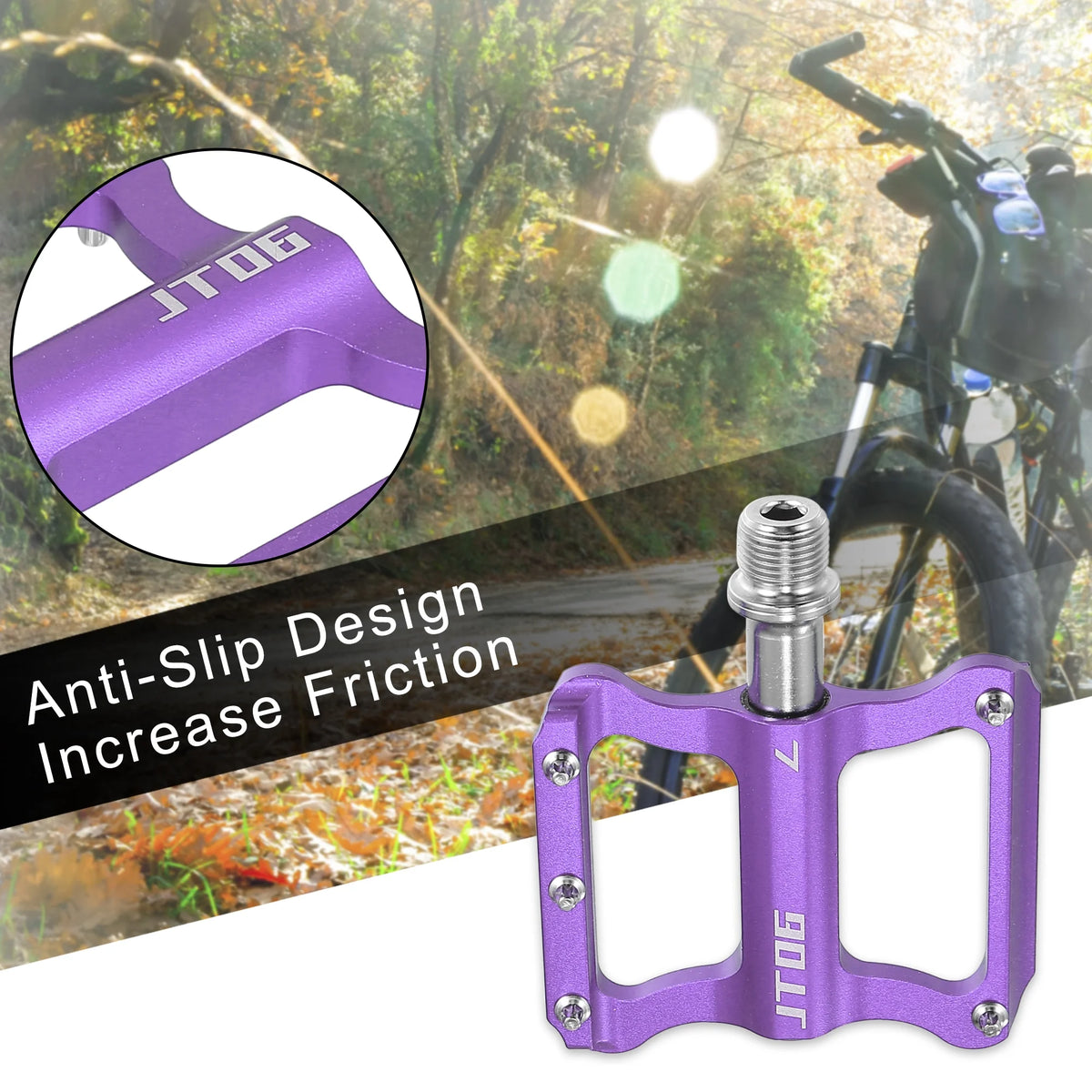 Purple Aluminum Alloy Rear Foot Peg Footrests Fit 9/16 Inch Axles MTB Bike Q3662
