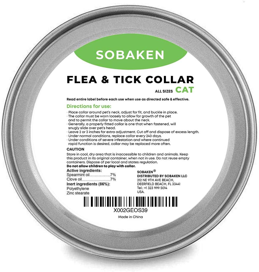 Flea and Tick Collar for Cats, 13 inch, 8 Month Protection F46665