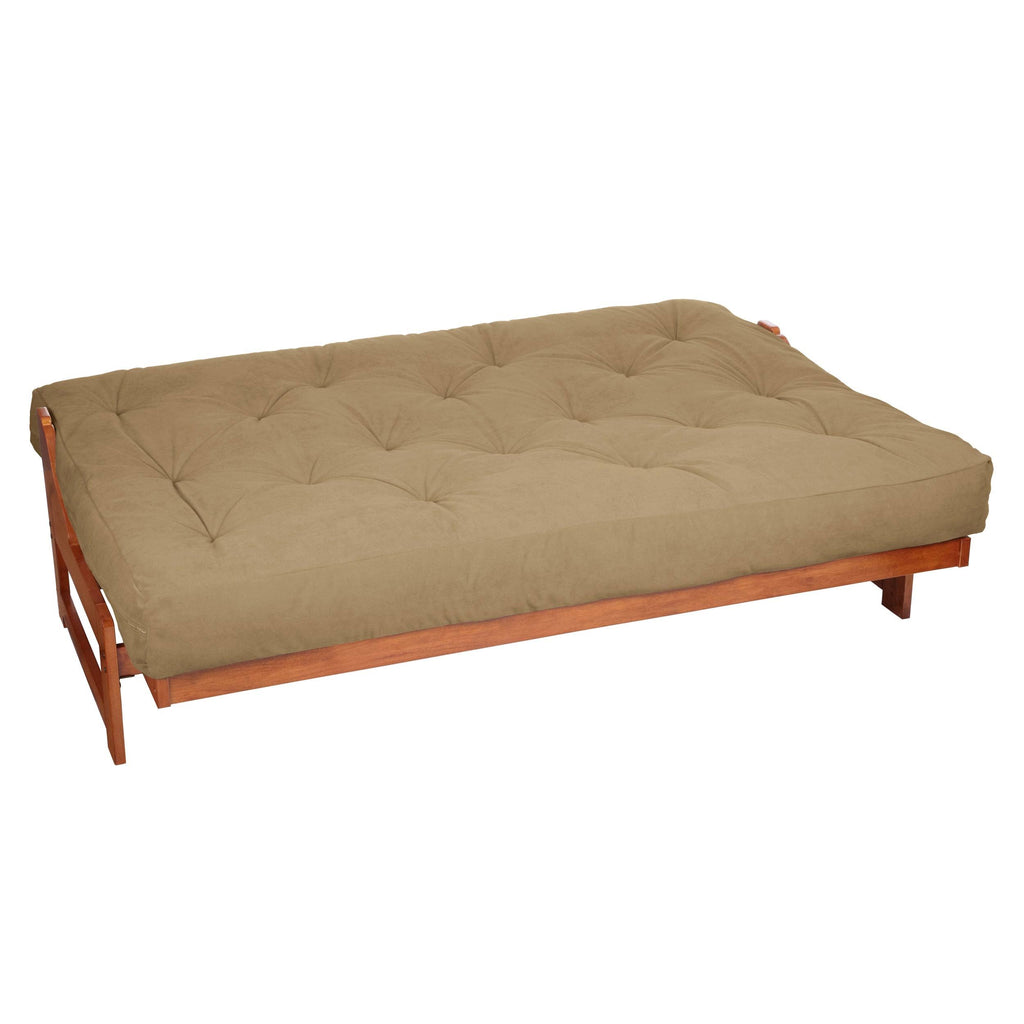 Khaki Suede Gel Memory Foam Futon Mattress Y936
