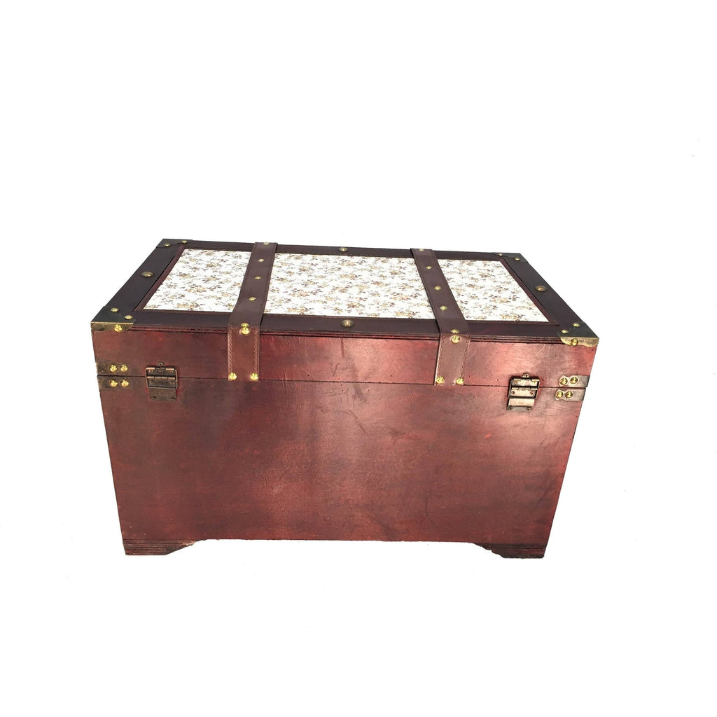 Medium Wood Storage Trunk I72296