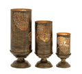 Set of Three Metal Candle Holders U5612