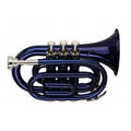 Blue Bb Pocket Trumpet with Case Z362387