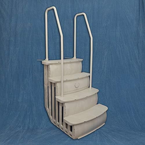 Easy Entry Steps with Dual Handrails for Above Ground Swimming Pools N172687
