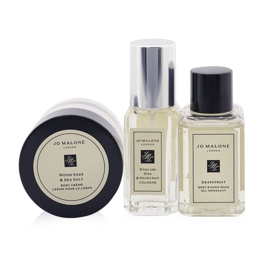 English Oak & Hazelnut Cologne 9ml, Grapefruit Body & Hand Wash 15ml, Wood Sage & Sea Salt Body Cream 15ml 3pcs D645567