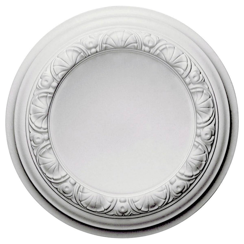 12 1/2x22OD x 1 1/2x22P Ceiling Medallion Hand-Painted Castle Stone Crackle V93873
