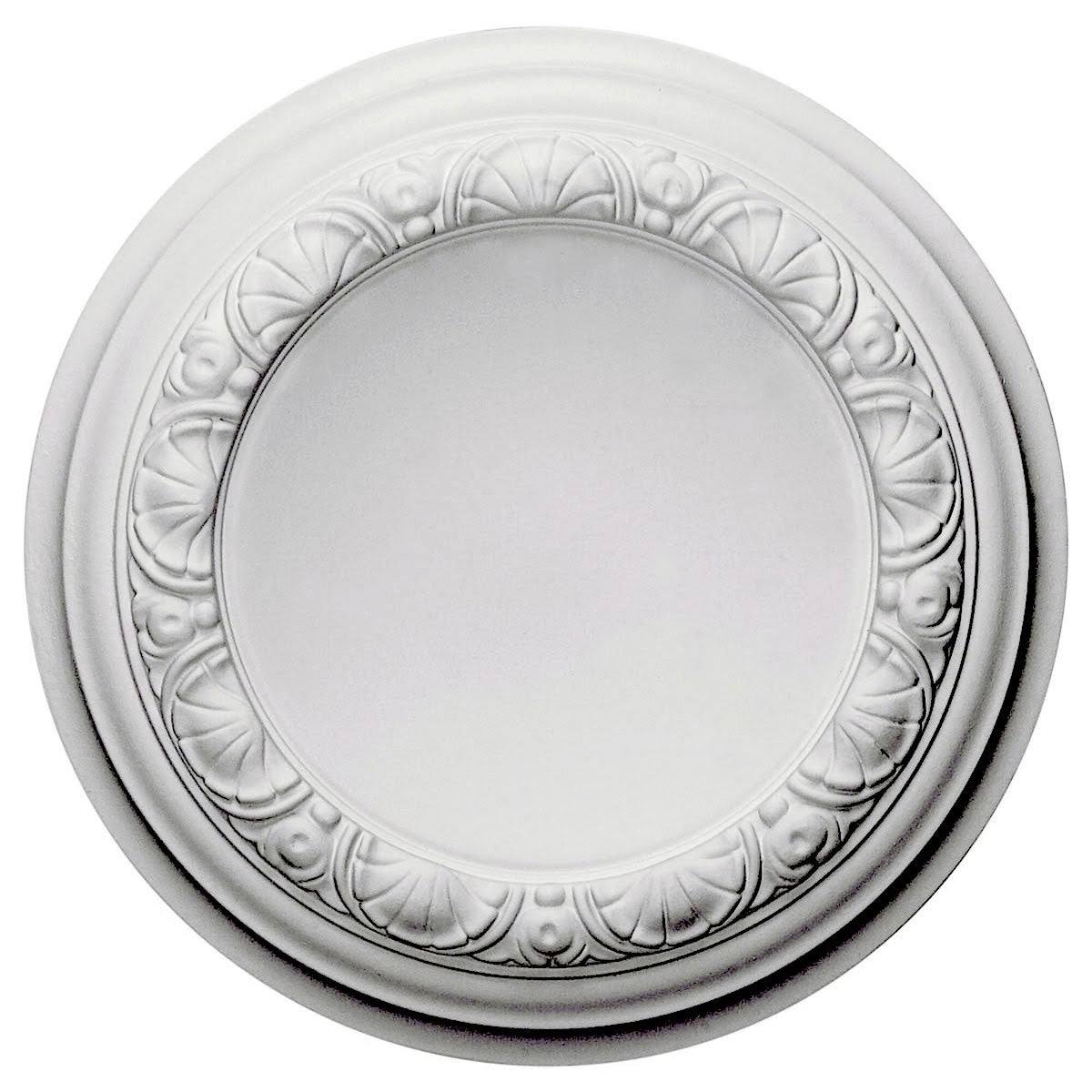 12 1/2x22OD x 1 1/2x22P Ceiling Medallion Hand-Painted Castle Stone Crackle V93873
