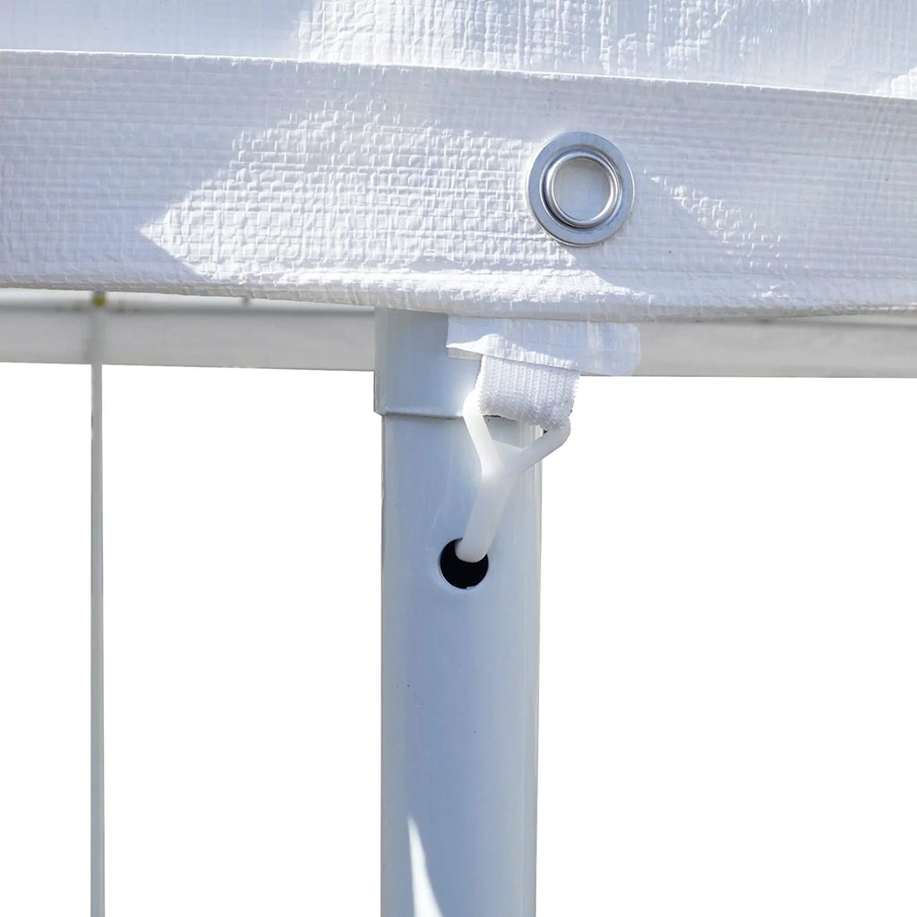 White 10' x 15' Carport Shelter J3773