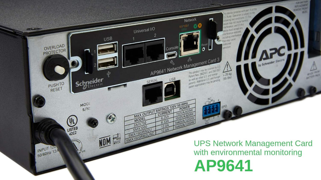 APC UPS Network Management Card 3 with 2 USB Ports and Temperature Monitoring I606628