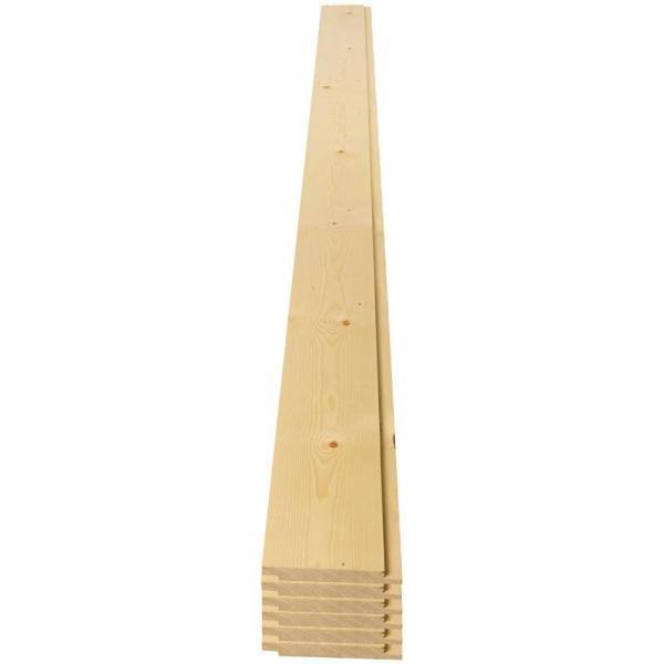 1 in. x 8 in. x 8 ft. Square Edge Pine Shiplap Board (6-Pack) L877