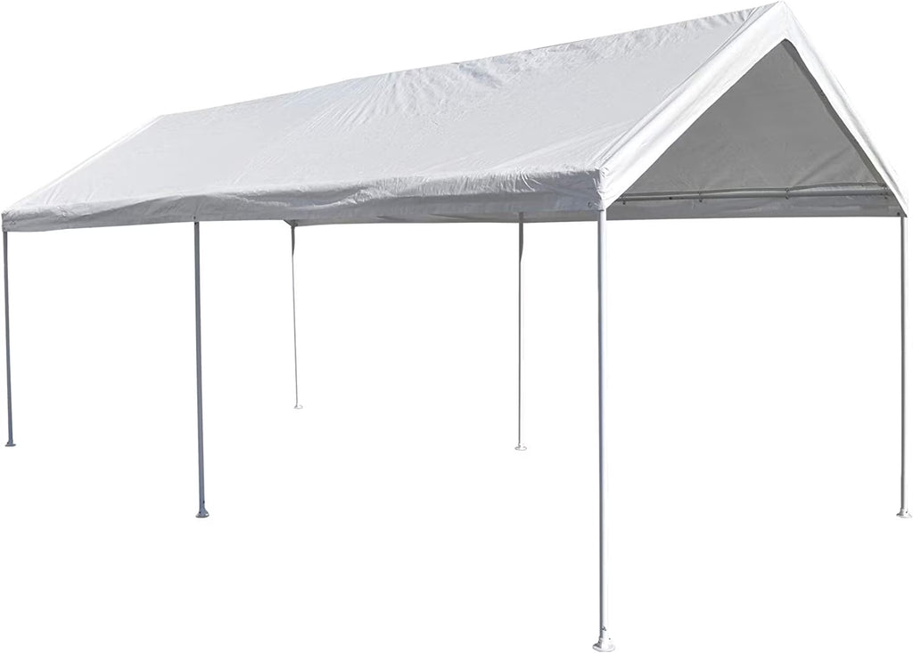 White 10' x 15' Carport Shelter J3773