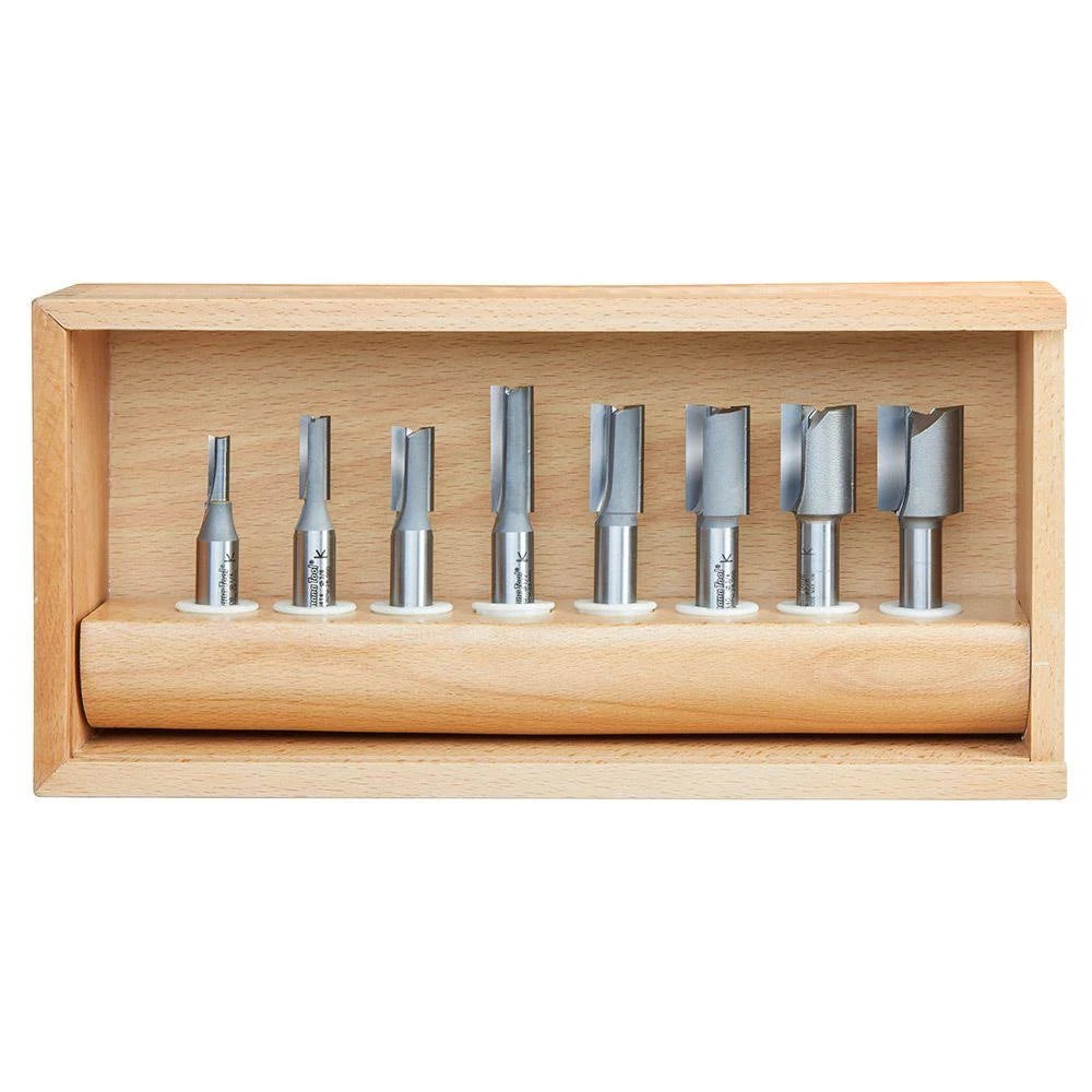 8-Pc Carbide Tipped Straight Plunge Collection, 1/2 inch Shank R957