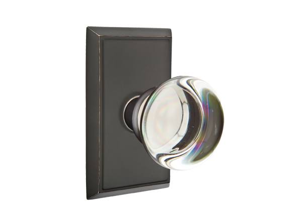 Satin Nickel Passage Set with Rectangular Rosette B977207