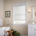 White Cordless Faux Wood Blind 58 in. W x 54 in. L C8735