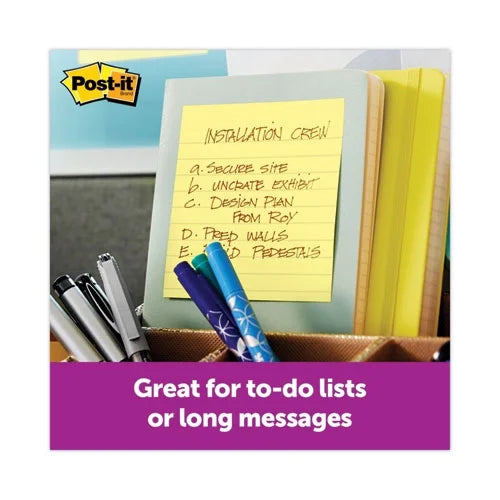 Pop-up Note Dispenser, Black/Clear, Includes (3) Canary Yellow Super Sticky Pop-up Pad, Bundle of 10 Packs A80602