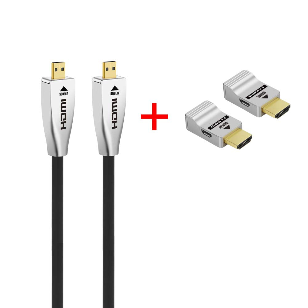 CL2 Rated Fiber HDMI Cable 33 feet 4K60Hz HDMI2.0b 18Gbps ARC HDR10 HDCP2.2 YUV4:4:4 Slim Flexible Optic Cable 10m U834