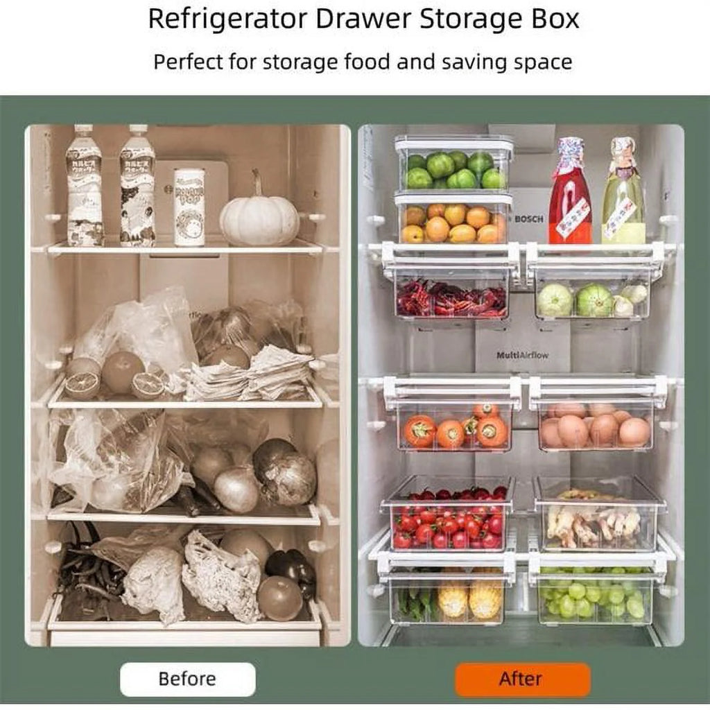 Fridge Drawer Organizer with Handle Storage Box G237