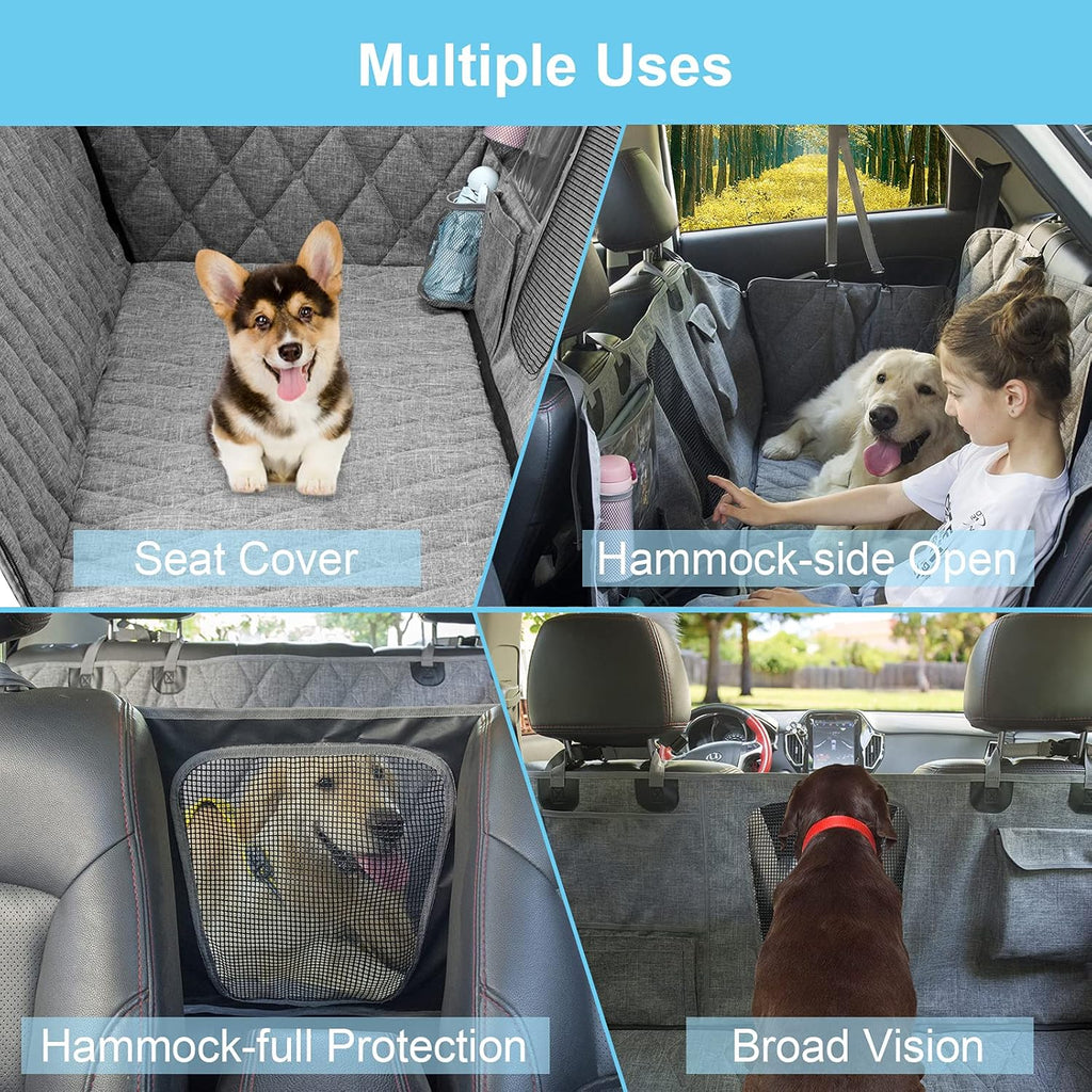 Gray Pack of 2 Waterproof Dog Car Hammock A83752