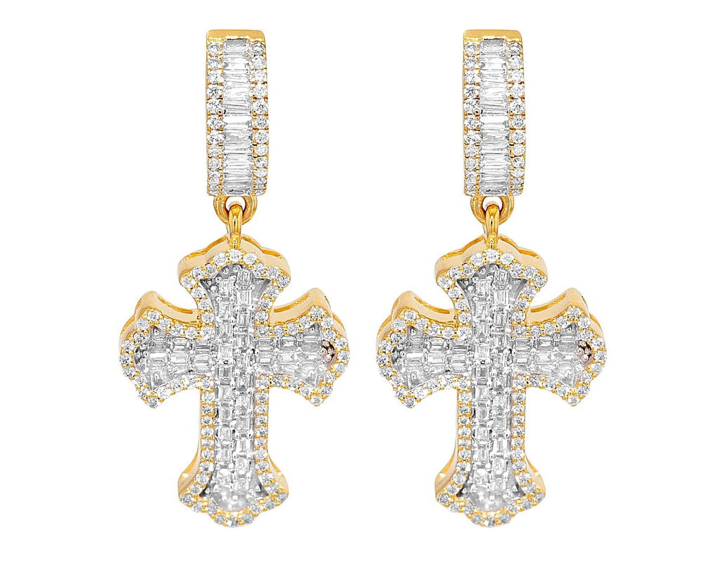 1.20 CT Diamond Dangle Drop Earrings White Gold V26845