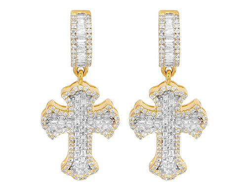 1.20 CT Diamond Dangle Drop Earrings White Gold V26845
