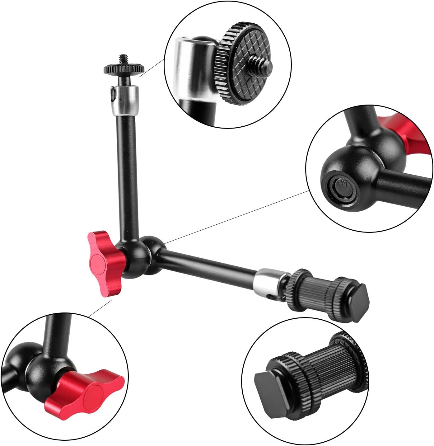 11inch Adjustable Articulating Friction Magic Arm with Large Super Clamp V79010