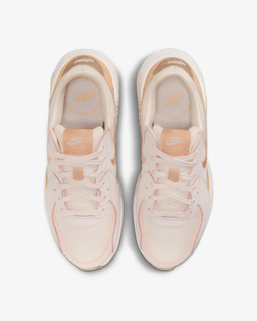Soft Pink White Leather Running Shoes B655133