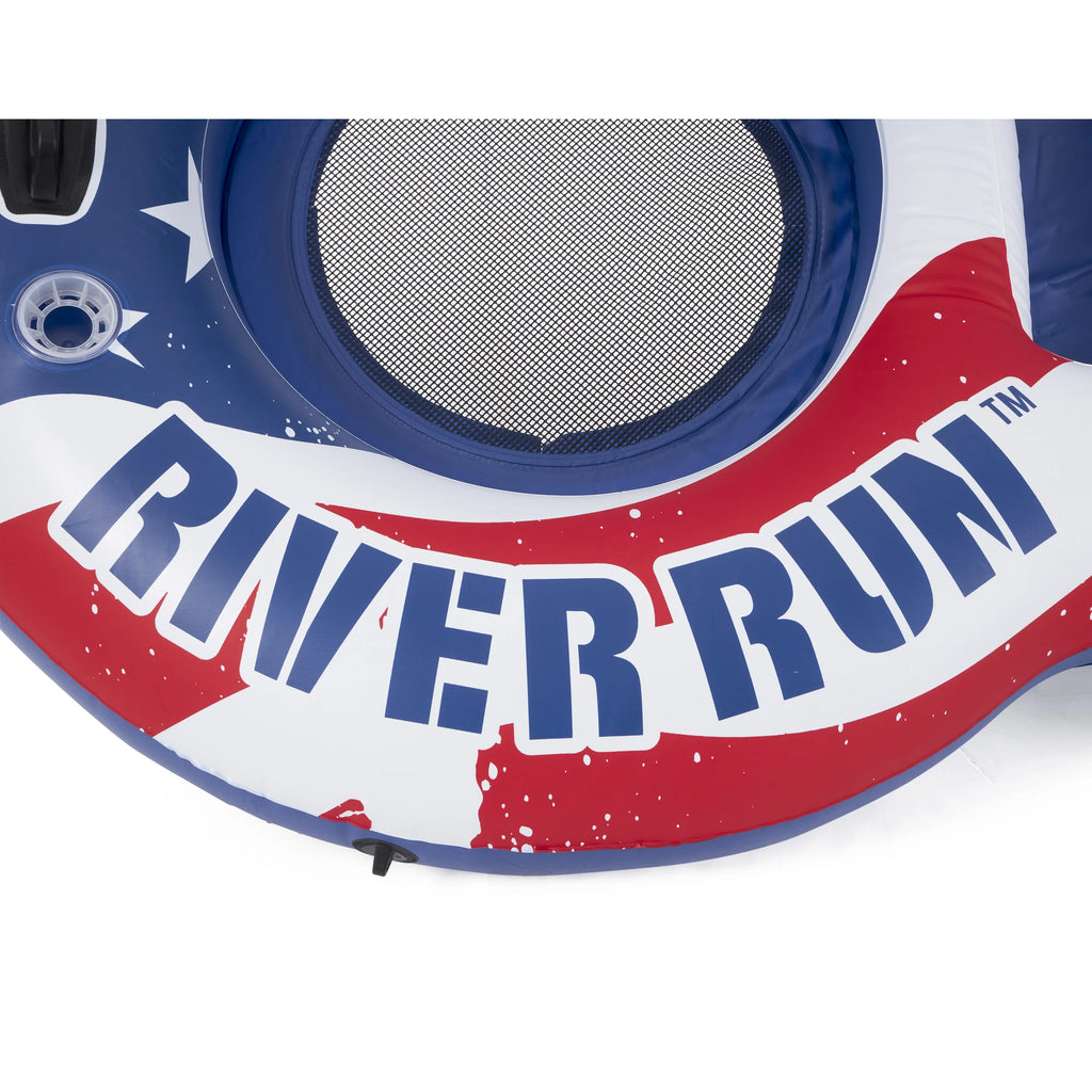 American Flag 2 Person Tube with Cooler and 2 Person Youth Inflatable Raft V7063