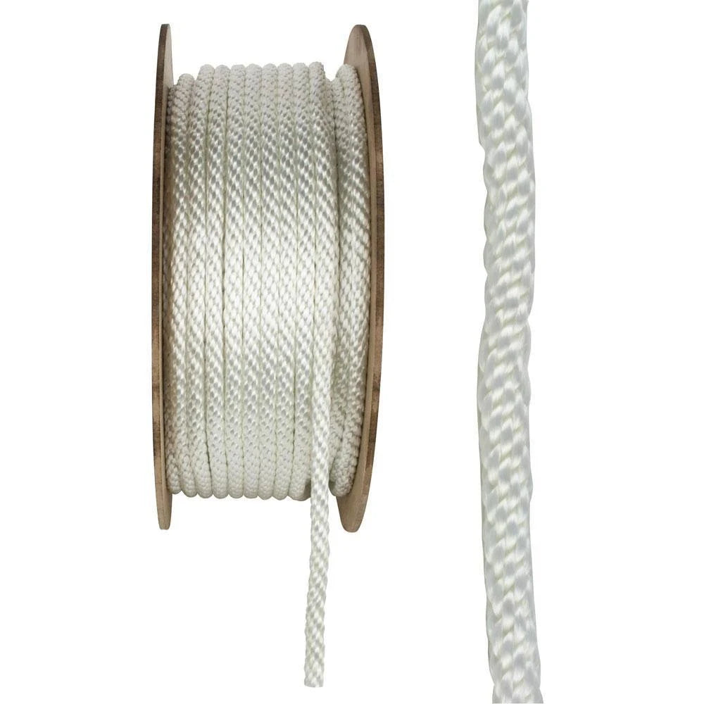 1/2 in. x 300 ft. Solid Braid Nylon Rope, White U3853