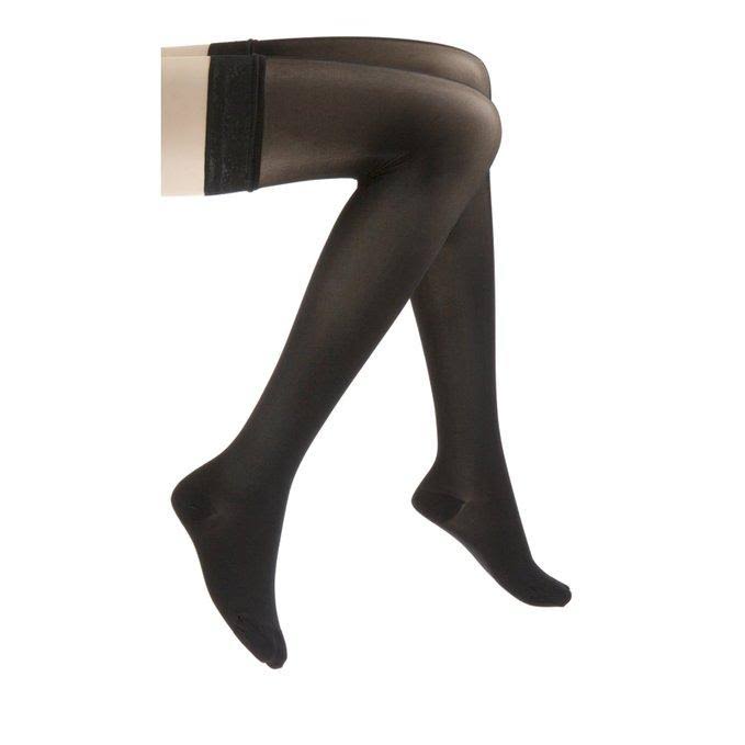 Med Black Thigh High Silicone Lace Strip G433