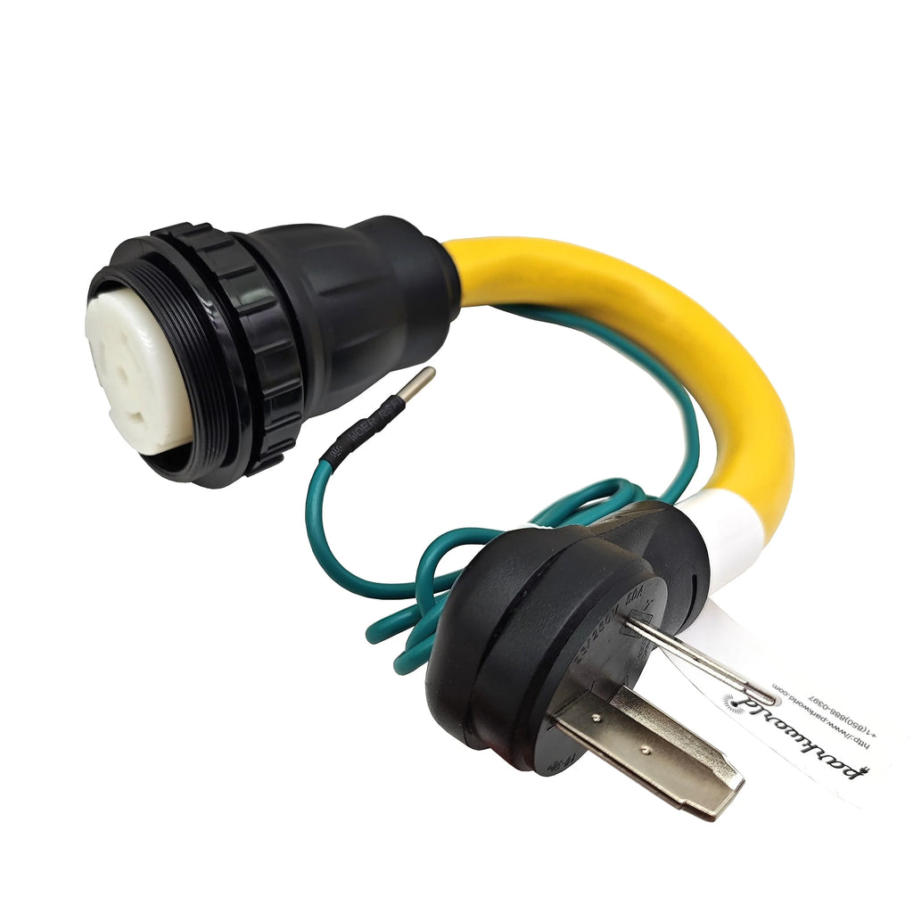 Adapter Cord NEMA 10-50P Male to SS2-50R Female, 50A, 125V/250V, 1.5FT O72556