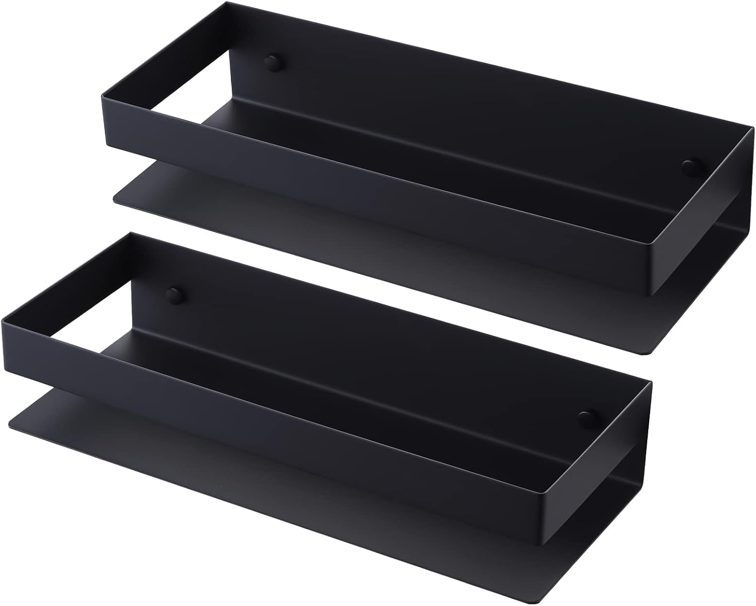 Matte Black 2 PCS Stainless Steel Wall Mounted Shower Shelf Caddy N336808