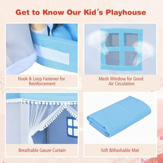 Blue Play Tent with Mat F8104