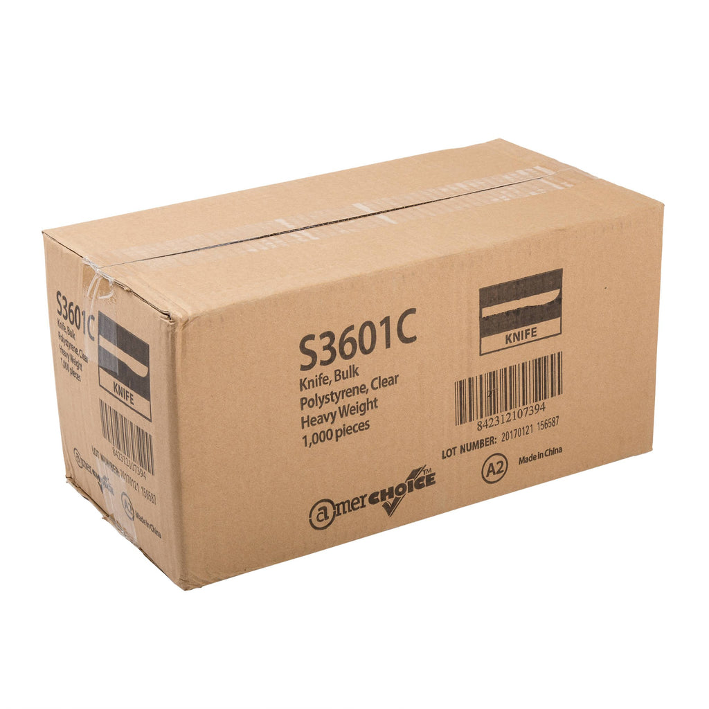 Clear Polystyrene Knives, Case of 1000 A59251