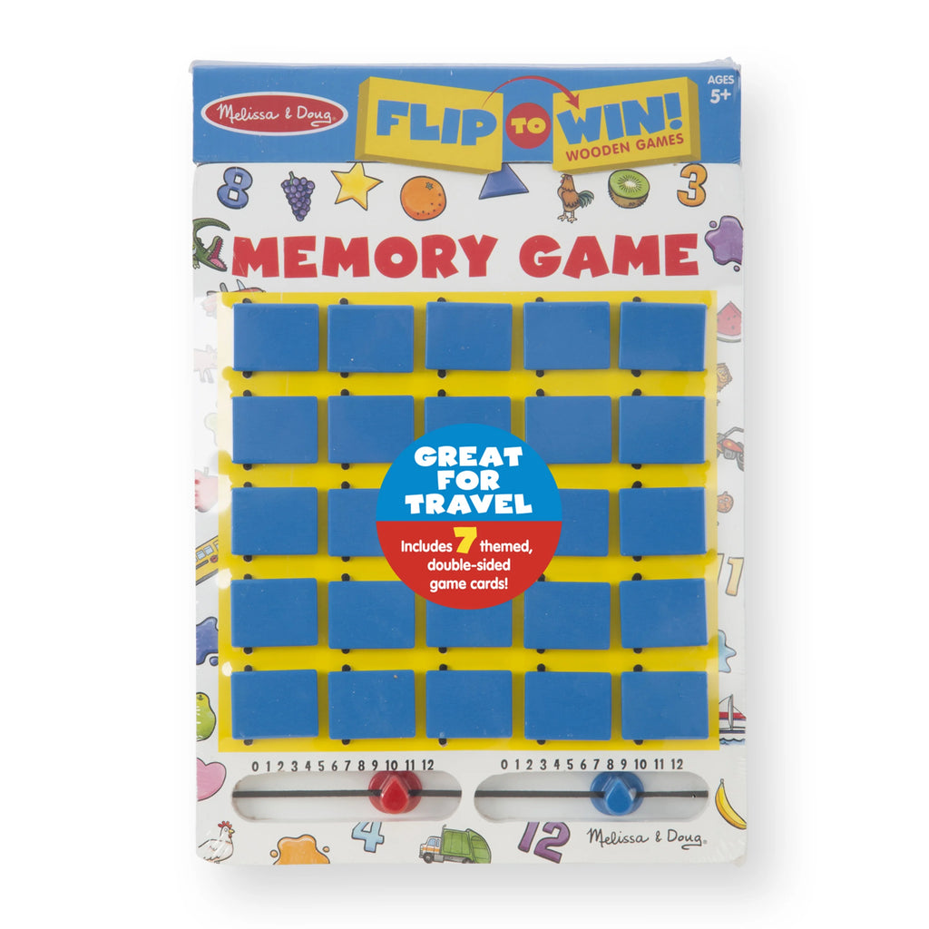 Wooden Travel Memory Game with 7 Double-Sided Cards V81736