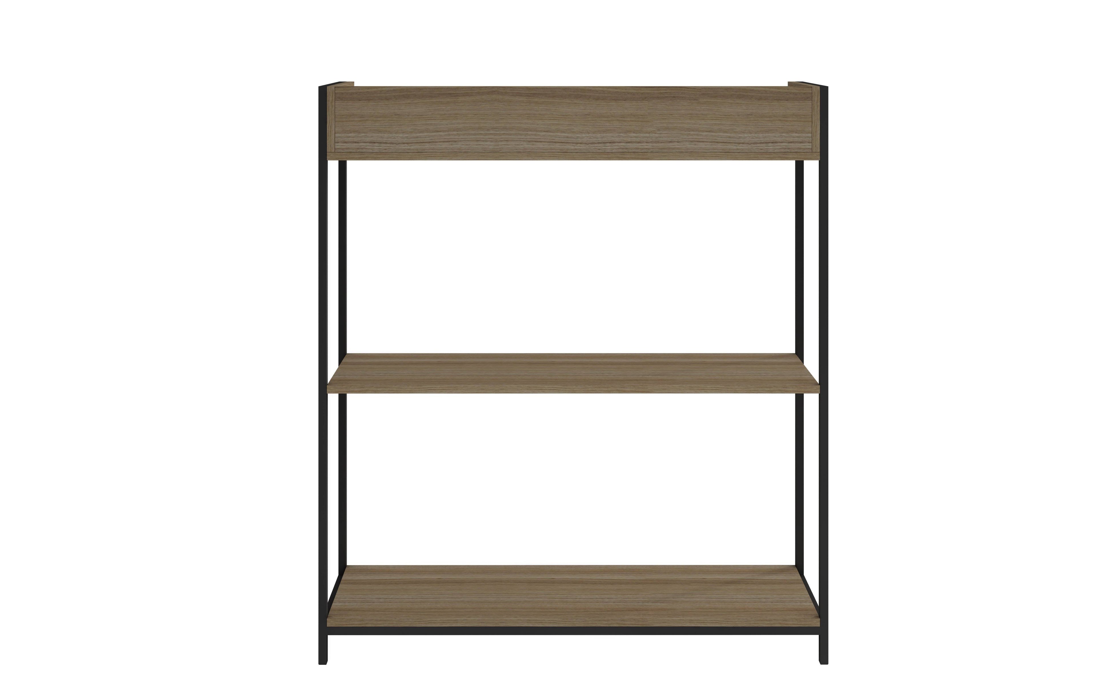 3 Shelves Dark Oak Bookcase D137533