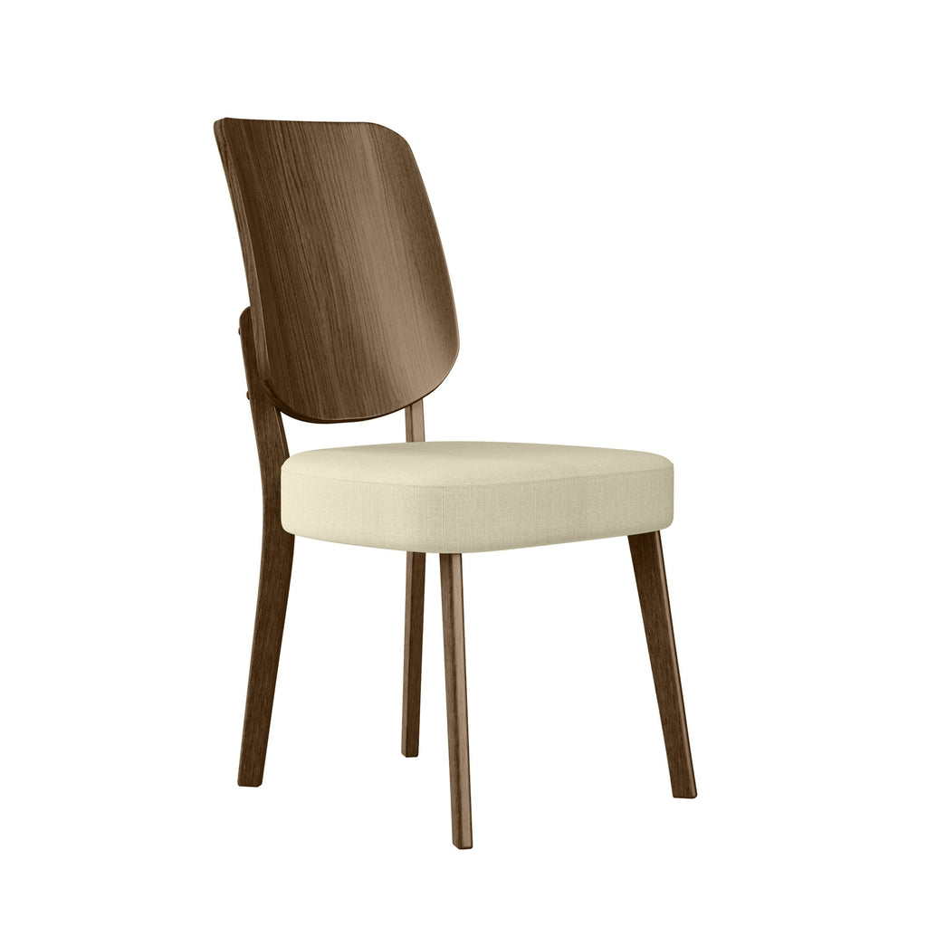 Oatmeal Linen Armless Side Chairs Set of 2 Q3422
