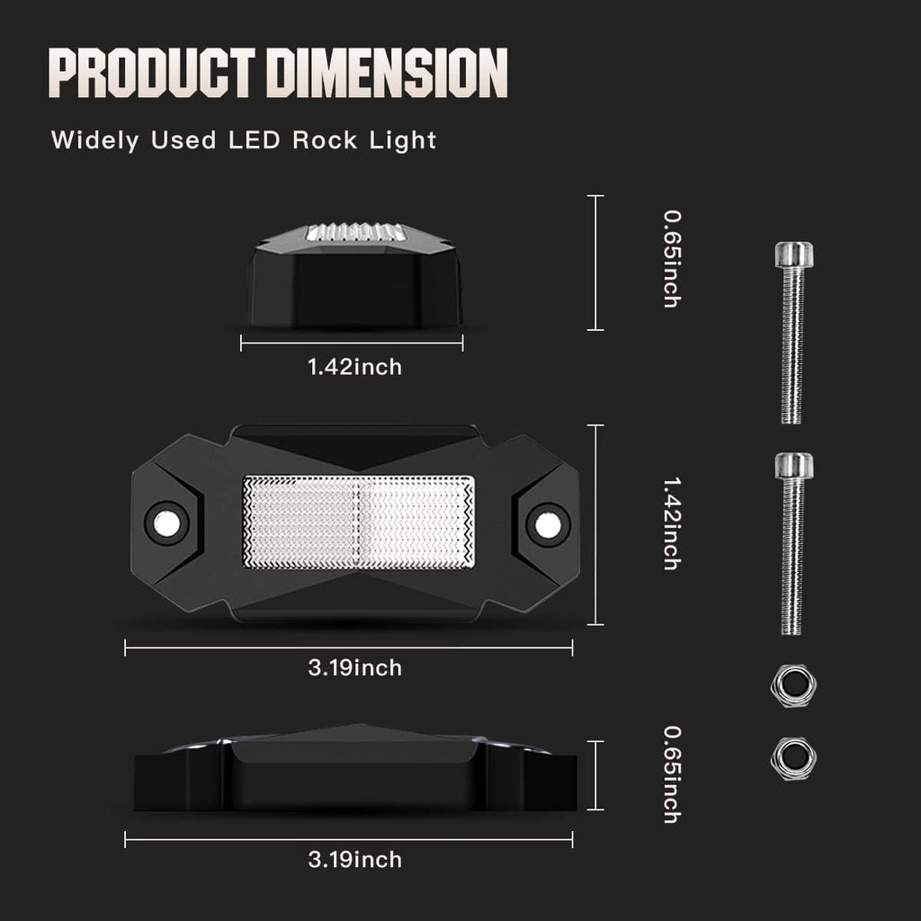 White LED Rock Lights 16PCS Z55684