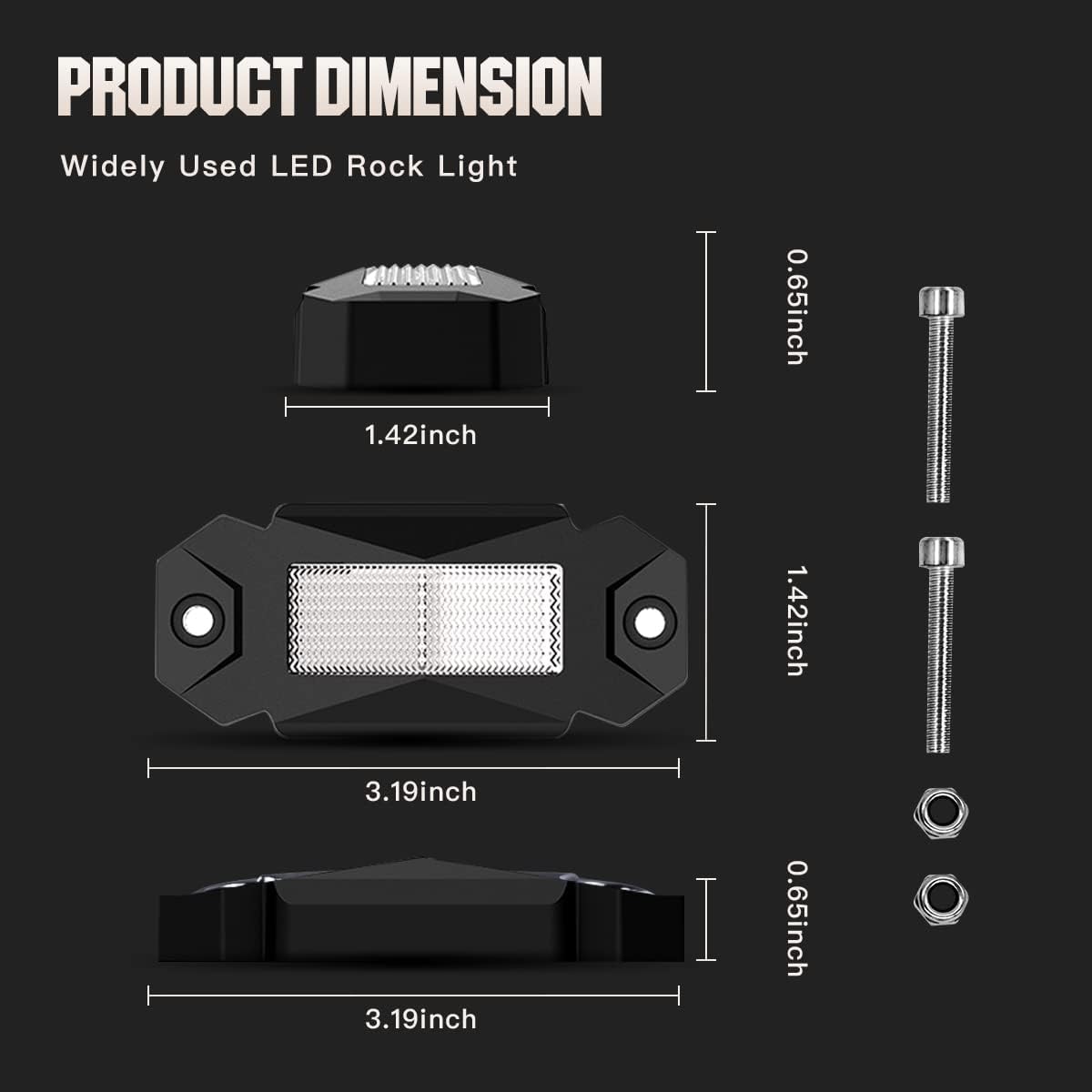 White LED Rock Lights 16PCS Z55684