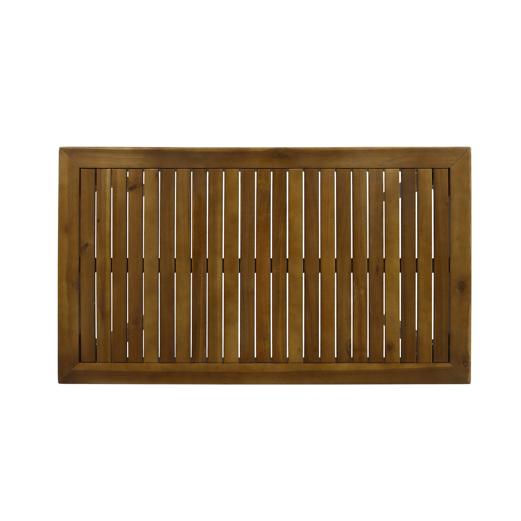 Teak Finish Acacia Wood Rectangle Bar Table B899210