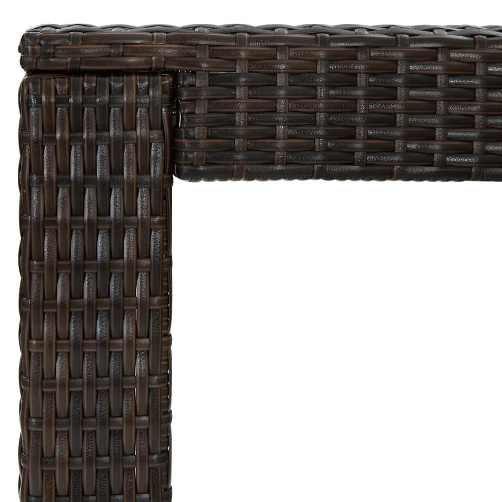 Brown Poly Rattan Patio Bar Table E28908