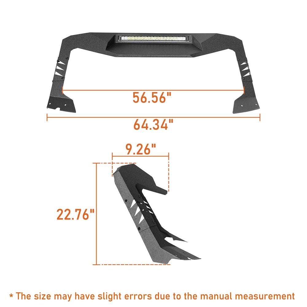 Black Windshield Visor Frame Cover H9541
